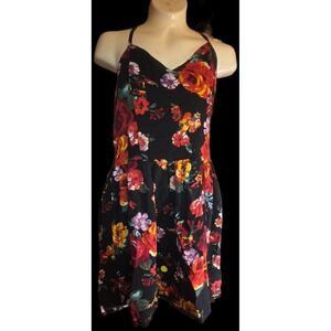 Vtg Women's Wet seal floral dress Size S spaghetti strap Backless Y2k Boho